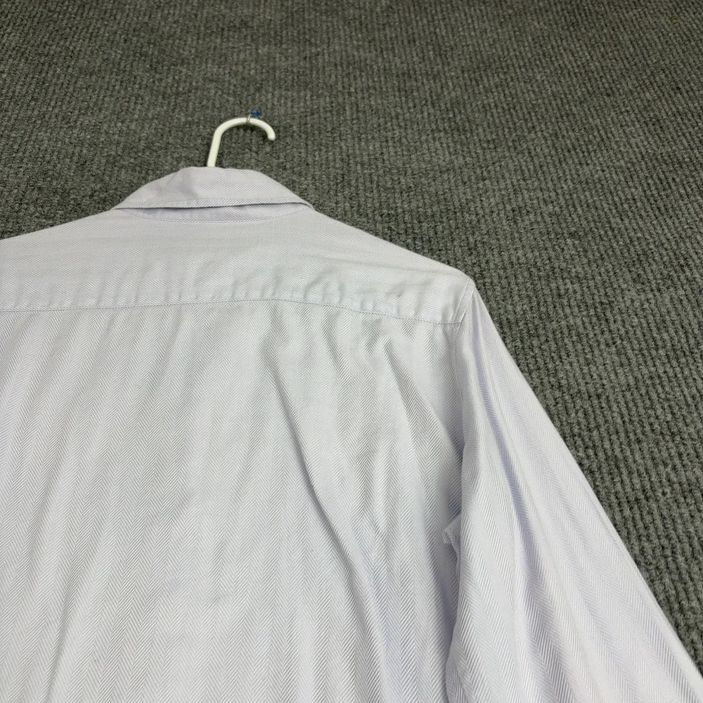 Banana Republic Button Up‎ Shirt Mens XL Purple Cotton Herringbone Long Sleeve